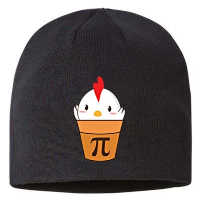 Chicken Pot Pi Funny Pie Day Cartoon Chicken Pot Pi Cute Gift Sustainable Beanie