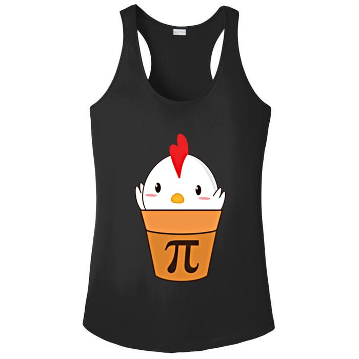 Chicken Pot Pi Funny Pie Day Cartoon Chicken Pot Pi Cute Gift Ladies PosiCharge Competitor Racerback Tank
