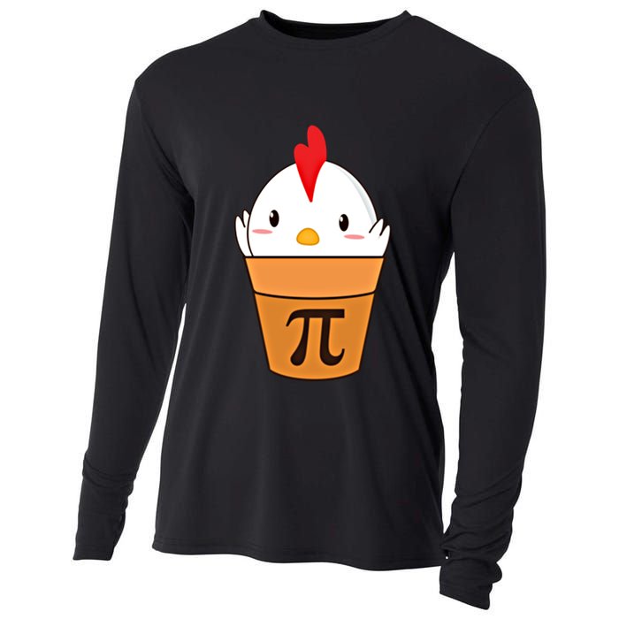 Chicken Pot Pi Funny Pie Day Cartoon Chicken Pot Pi Cute Gift Cooling Performance Long Sleeve Crew