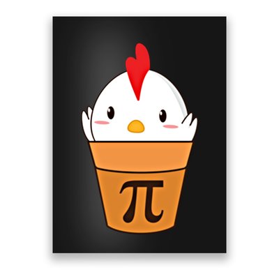 Chicken Pot Pi Funny Pie Day Cartoon Chicken Pot Pi Cute Gift Poster