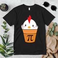 Chicken Pot Pi Funny Pie Day Cartoon Chicken Pot Pi Cute Gift Premium T-Shirt