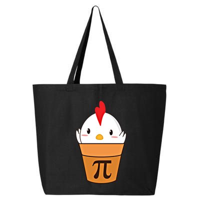 Chicken Pot Pi Funny Pie Day Cartoon Chicken Pot Pi Cute Gift 25L Jumbo Tote