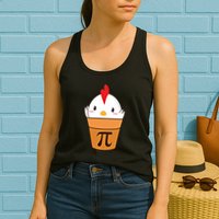 Chicken Pot Pi Funny Pie Day Cartoon Chicken Pot Pi Cute Gift Womens Tank Top