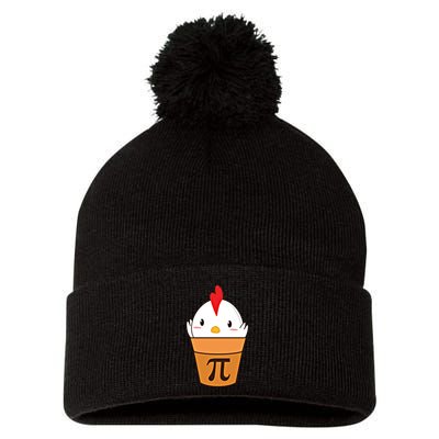 Chicken Pot Pi Funny Pie Day Cartoon Chicken Pot Pi Cute Gift Pom Pom 12in Knit Beanie