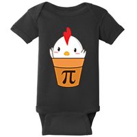 Chicken Pot Pi Funny Pie Day Cartoon Chicken Pot Pi Cute Gift Baby Bodysuit