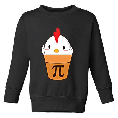 Chicken Pot Pi Funny Pie Day Cartoon Chicken Pot Pi Cute Gift Toddler Sweatshirt