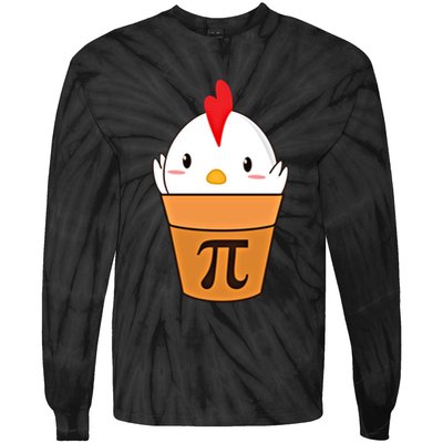 Chicken Pot Pi Funny Pie Day Cartoon Chicken Pot Pi Cute Gift Tie-Dye Long Sleeve Shirt