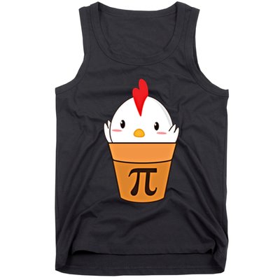 Chicken Pot Pi Funny Pie Day Cartoon Chicken Pot Pi Cute Gift Tank Top