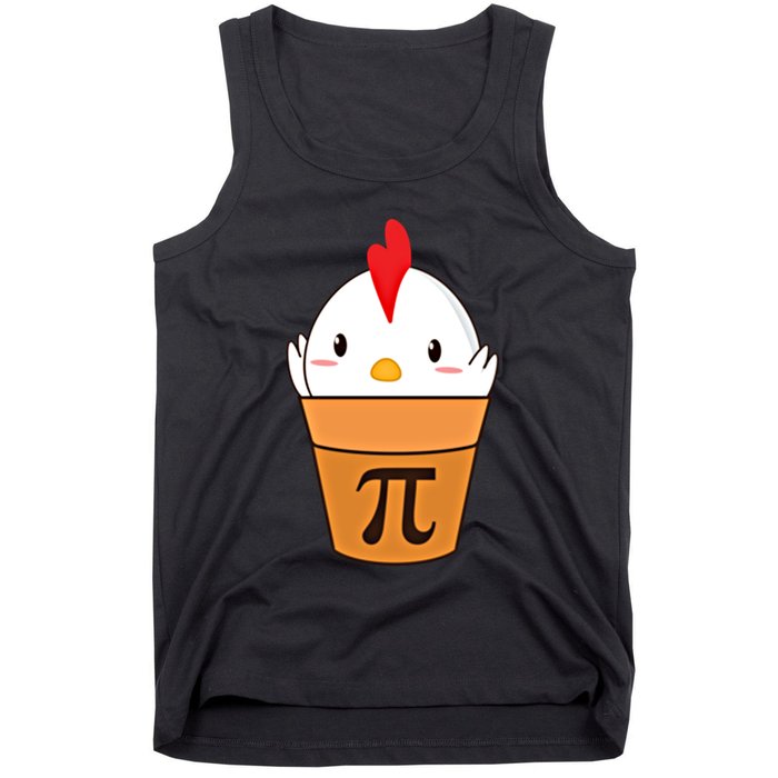 Chicken Pot Pi Funny Pie Day Cartoon Chicken Pot Pi Cute Gift Tank Top