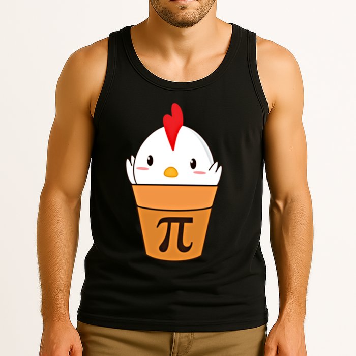 Chicken Pot Pi Funny Pie Day Cartoon Chicken Pot Pi Cute Gift Tank Top
