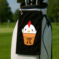 Chicken Pot Pi Funny Pie Day Cartoon Chicken Pot Pi Cute Gift Golf Towel