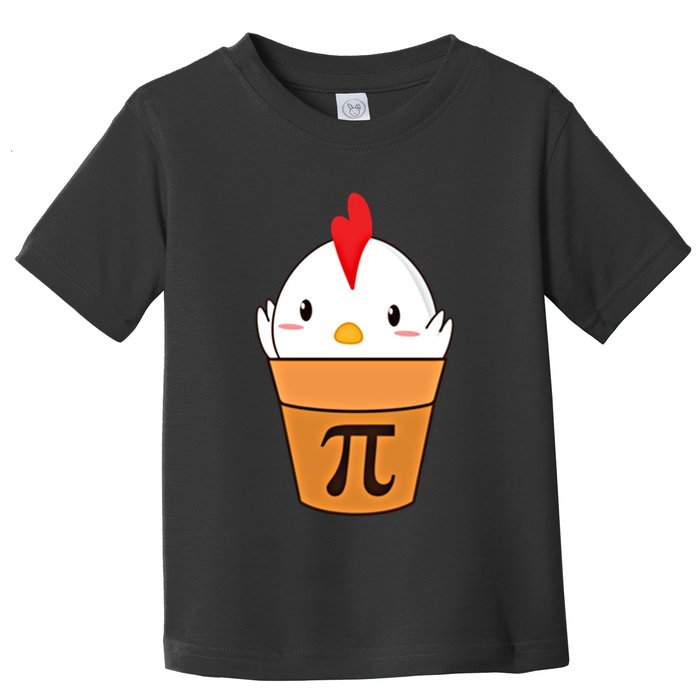 Chicken Pot Pi Funny Pie Day Cartoon Chicken Pot Pi Cute Gift Toddler T-Shirt