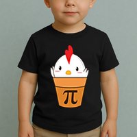 Chicken Pot Pi Funny Pie Day Cartoon Chicken Pot Pi Cute Gift Toddler T-Shirt