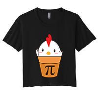 Chicken Pot Pi Funny Pie Day Cartoon Chicken Pot Pi Cute Gift Crop Top
