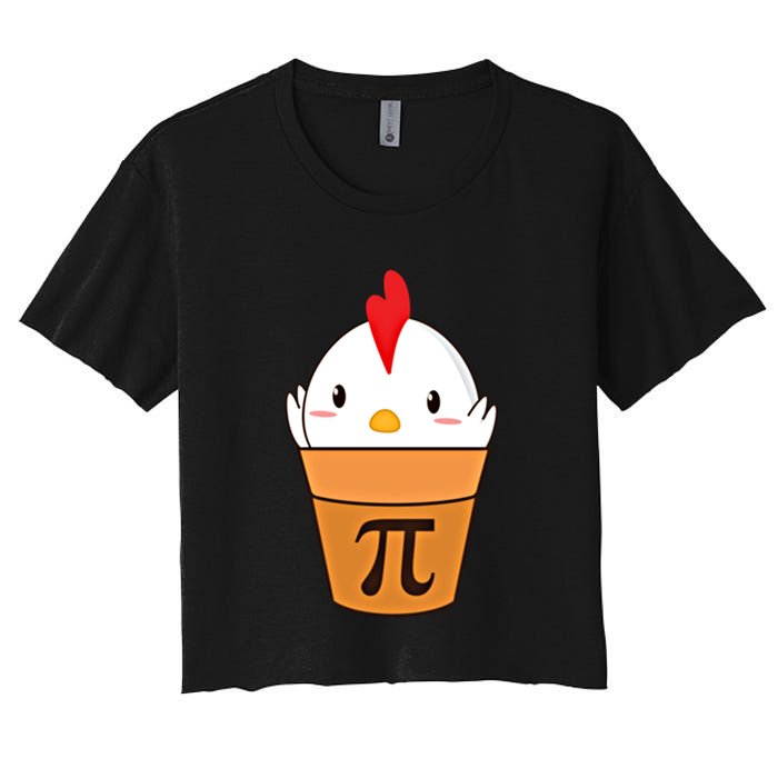 Chicken Pot Pi Funny Pie Day Cartoon Chicken Pot Pi Cute Gift Crop Top