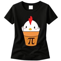 Chicken Pot Pi Funny Pie Day Cartoon Chicken Pot Pi Cute Gift Womens T-Shirt