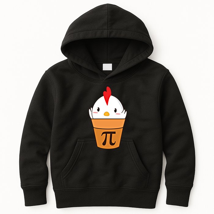 Chicken Pot Pi Funny Pie Day Cartoon Chicken Pot Pi Cute Gift Kids Hoodie