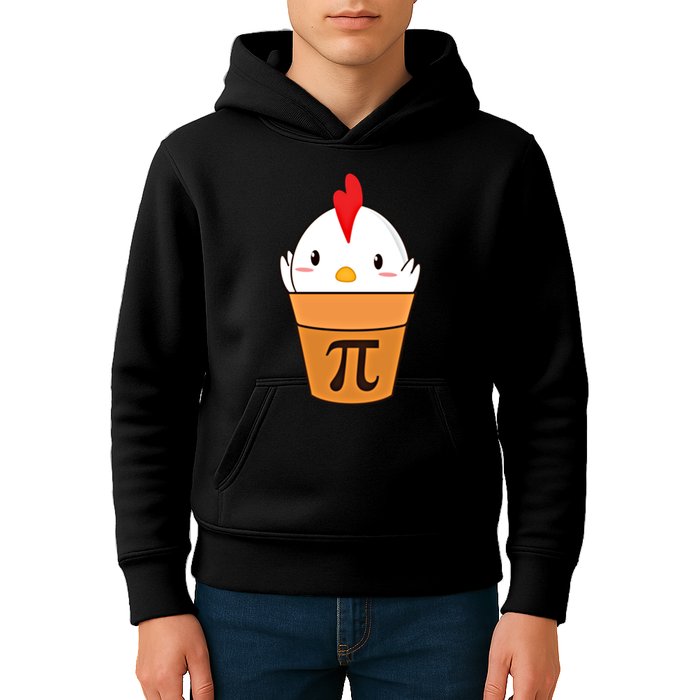 Chicken Pot Pi Funny Pie Day Cartoon Chicken Pot Pi Cute Gift Kids Hoodie