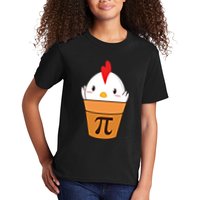 Chicken Pot Pi Funny Pie Day Cartoon Chicken Pot Pi Cute Gift Kids T-Shirt