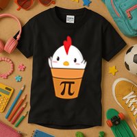 Chicken Pot Pi Funny Pie Day Cartoon Chicken Pot Pi Cute Gift Kids T-Shirt