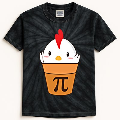 Chicken Pot Pi Funny Pie Day Cartoon Chicken Pot Pi Cute Gift Kids Tie-Dye T-Shirt