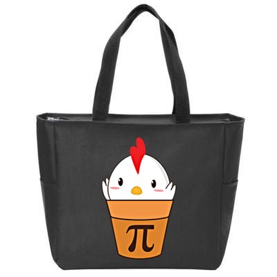 Chicken Pot Pi Funny Pie Day Cartoon Chicken Pot Pi Cute Gift Zip Tote Bag