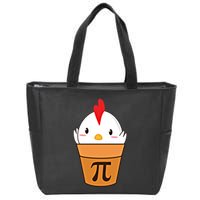 Chicken Pot Pi Funny Pie Day Cartoon Chicken Pot Pi Cute Gift Zip Tote Bag