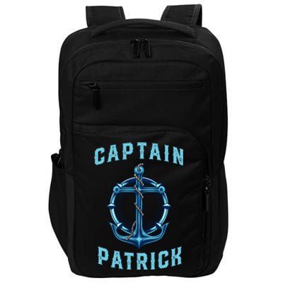 Captain Patrick Personalized Name Sailing Nautical Birthday Gift Impact Tech Backpack