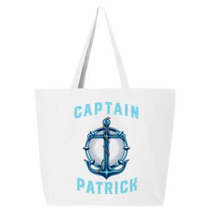 Captain Patrick Personalized Name Sailing Nautical Birthday Gift 25L Jumbo Tote