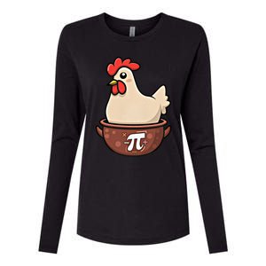 Chicken Pot Pi Funny Pie Day Cartoon Chicken Pot Pi Great Gift Womens Cotton Relaxed Long Sleeve T-Shirt