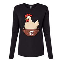 Chicken Pot Pi Funny Pie Day Cartoon Chicken Pot Pi Great Gift Womens Cotton Relaxed Long Sleeve T-Shirt