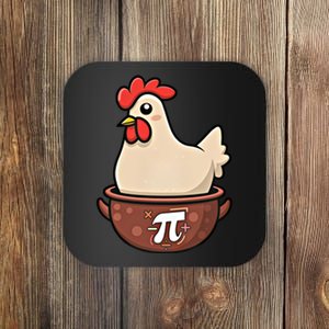 Chicken Pot Pi Funny Pie Day Cartoon Chicken Pot Pi Great Gift Coaster