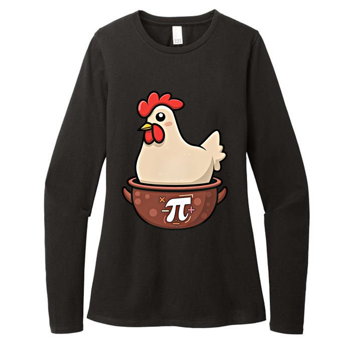 Chicken Pot Pi Funny Pie Day Cartoon Chicken Pot Pi Great Gift Womens CVC Long Sleeve Shirt