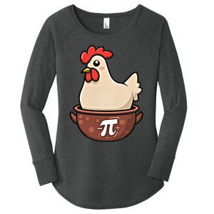 Chicken Pot Pi Funny Pie Day Cartoon Chicken Pot Pi Great Gift Women's Perfect Tri Tunic Long Sleeve Shirt