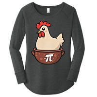 Chicken Pot Pi Funny Pie Day Cartoon Chicken Pot Pi Great Gift Women's Perfect Tri Tunic Long Sleeve Shirt