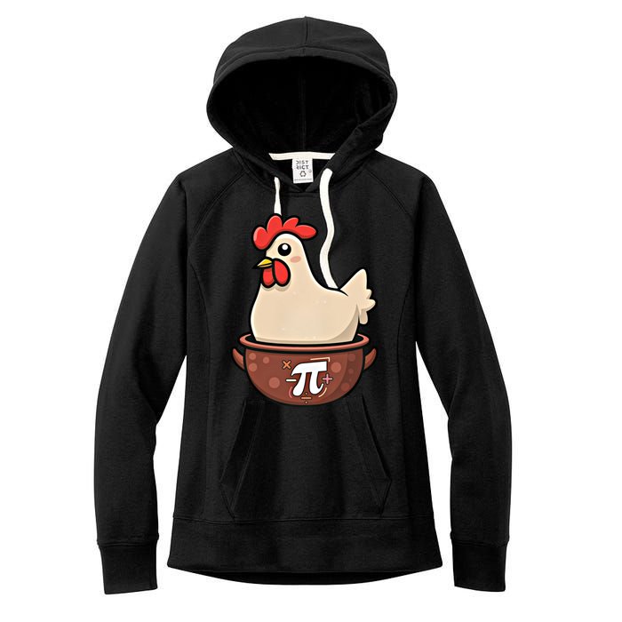 Chicken Pot Pi Funny Pie Day Cartoon Chicken Pot Pi Great Gift Women's Fleece Hoodie