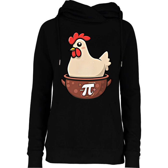 Chicken Pot Pi Funny Pie Day Cartoon Chicken Pot Pi Great Gift Womens Funnel Neck Pullover Hood