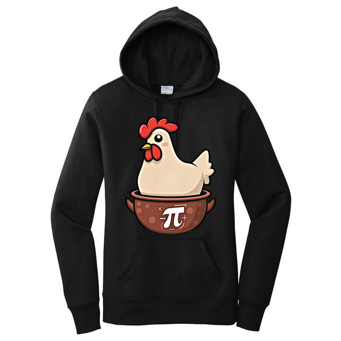 Chicken Pot Pi Funny Pie Day Cartoon Chicken Pot Pi Great Gift Women's Pullover Hoodie