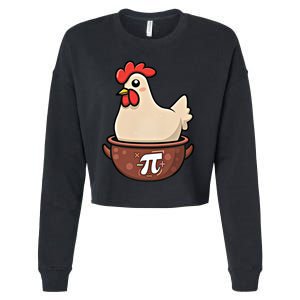 Chicken Pot Pi Funny Pie Day Cartoon Chicken Pot Pi Great Gift Cropped Pullover Crew