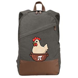 Chicken Pot Pi Funny Pie Day Cartoon Chicken Pot Pi Great Gift Cotton Canvas Backpack