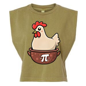 Chicken Pot Pi Funny Pie Day Cartoon Chicken Pot Pi Great Gift Garment-Dyed Women's Muscle Tee