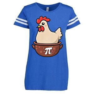 Chicken Pot Pi Funny Pie Day Cartoon Chicken Pot Pi Great Gift Enza Ladies Jersey Football T-Shirt