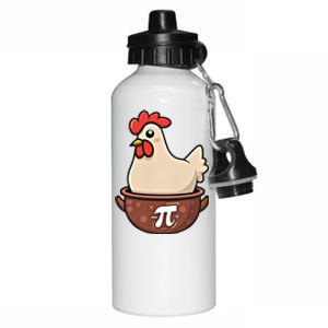 Chicken Pot Pi Funny Pie Day Cartoon Chicken Pot Pi Great Gift Aluminum Water Bottle