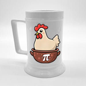 Chicken Pot Pi Funny Pie Day Cartoon Chicken Pot Pi Great Gift Beer Stein