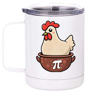 Chicken Pot Pi Funny Pie Day Cartoon Chicken Pot Pi Great Gift 12 oz Stainless Steel Tumbler Cup