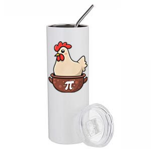 Chicken Pot Pi Funny Pie Day Cartoon Chicken Pot Pi Great Gift Stainless Steel Tumbler