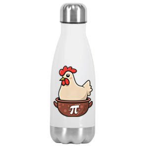 Chicken Pot Pi Funny Pie Day Cartoon Chicken Pot Pi Great Gift Stainless Steel Insulated Water Bottle