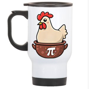 Chicken Pot Pi Funny Pie Day Cartoon Chicken Pot Pi Great Gift Stainless Steel Travel Mug