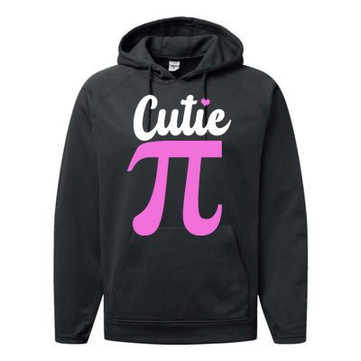 Cutie Pi Pi Day Heart Performance Fleece Hoodie