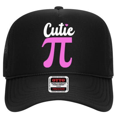 Cutie Pi Pi Day Heart High Crown Mesh Back Trucker Hat